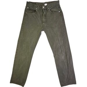 Levi's 501 Jeans Olive Green Button Fly Straight Leg Men's W31 L30